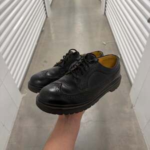 Vintage Skechers Leather Wingtip Lug Sole Oxfords Size 11 Black